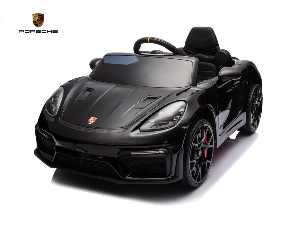 Porsche Spyder Rs, Voiture À Batterie Pour Enfants De 12 Volts, Pneus En Caoutchouc, Siège En Cuir Et Plus Encore !