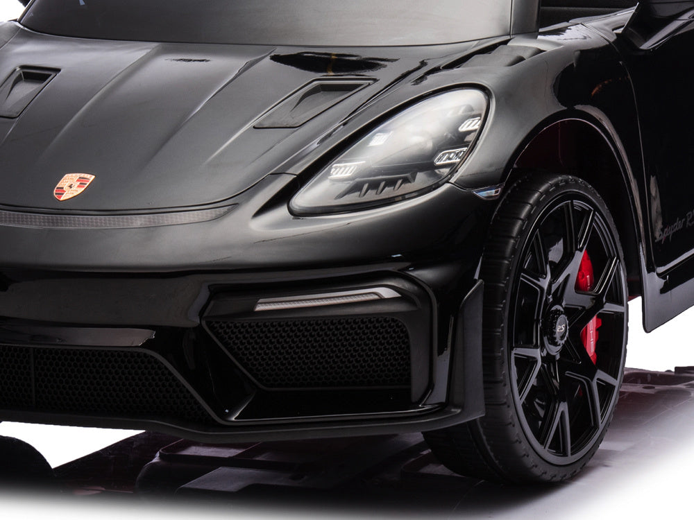 Porsche Spyder Rs, Voiture À Batterie Pour Enfants De 12 Volts, Pneus En Caoutchouc, Siège En Cuir Et Plus Encore !