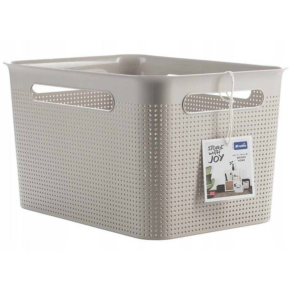 Rotho Brisen Opbergmand 36X26,2X21,1 Cm 16L Cappuccino