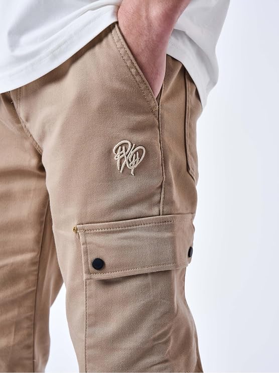 Project X Paris Cargo Multi-Poches avec Serrage élastique Beige Taille 40