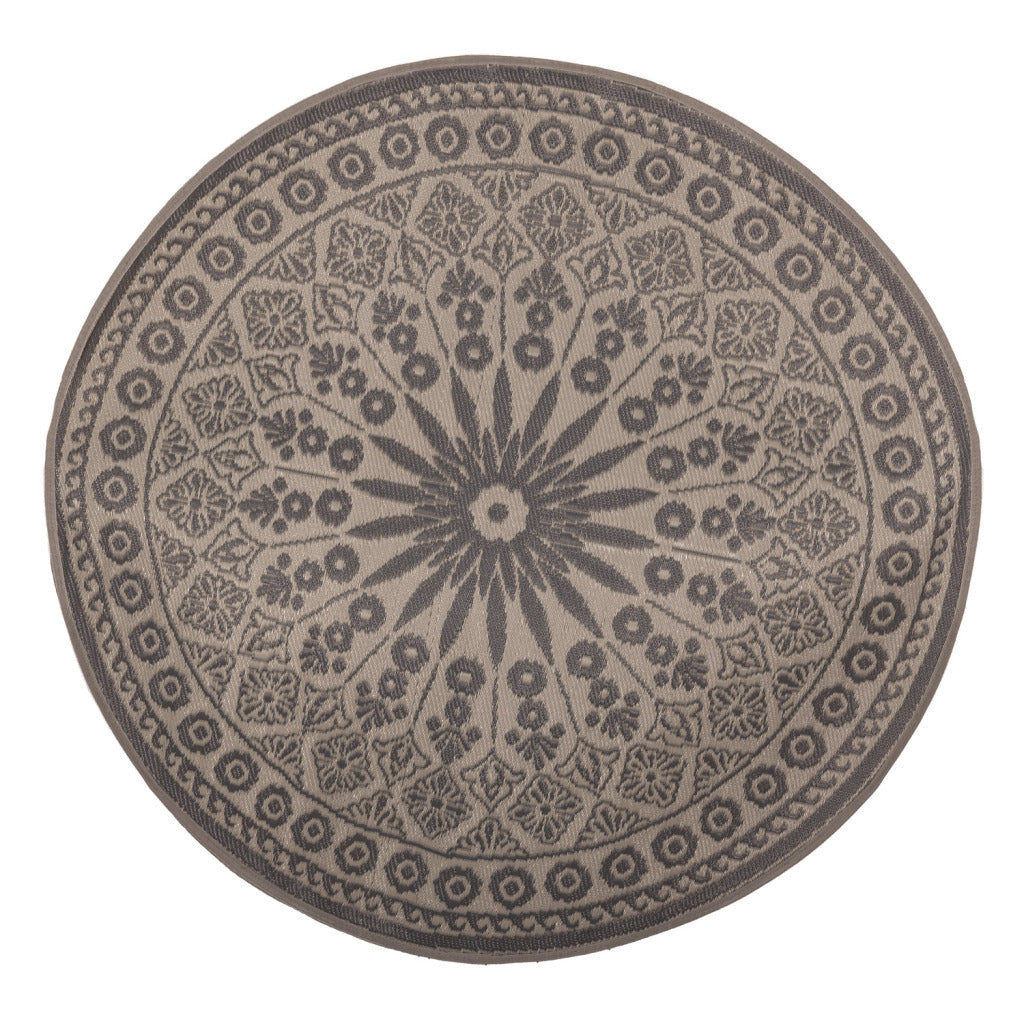 Esschert Design Tuintapijt Grijs Rond 170 Cm
