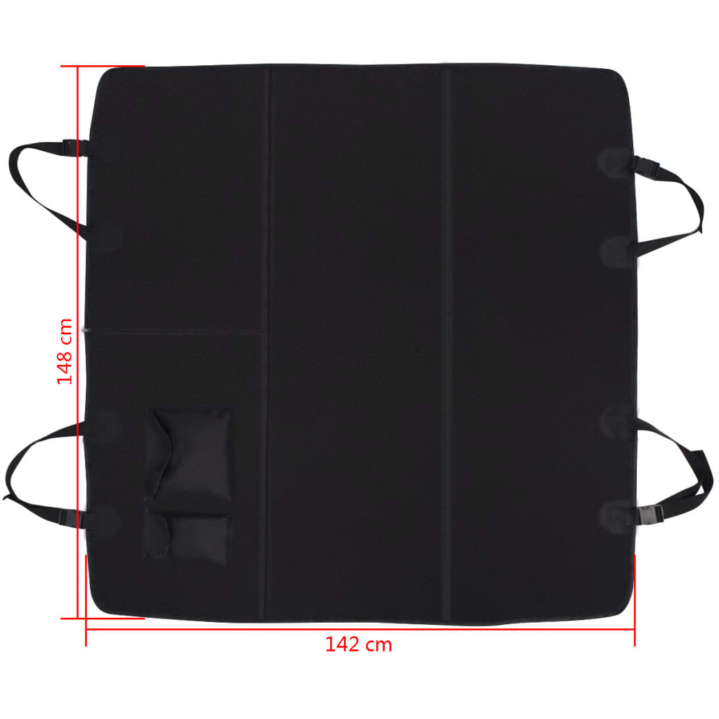 Housse De Siège Auto Pour Animaux 148 X 142 Cm Noir
