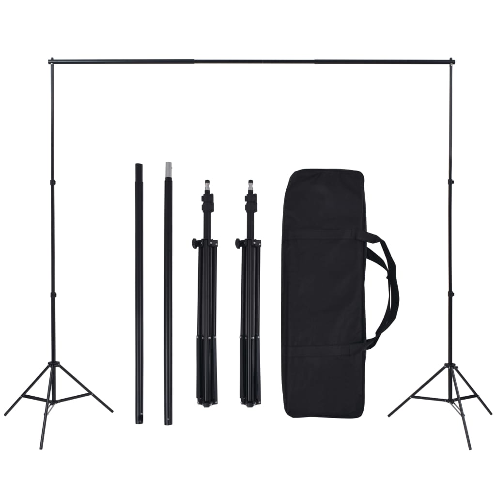 Kit De Studio Avec 5 Toiles De Fond Colorées Et Cadre Réglable