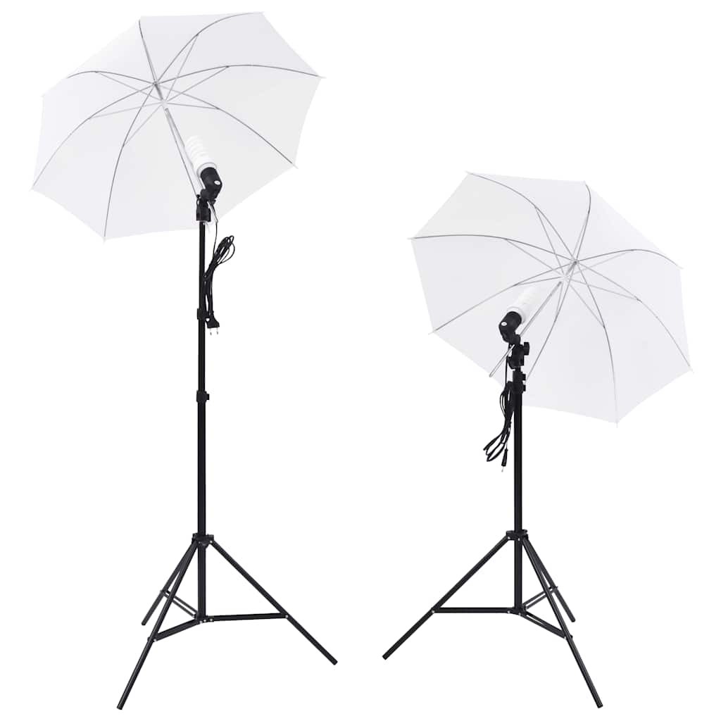 Kit De Studio Photo 5 Toiles De Fond Colorées Et 2 Ombrelles