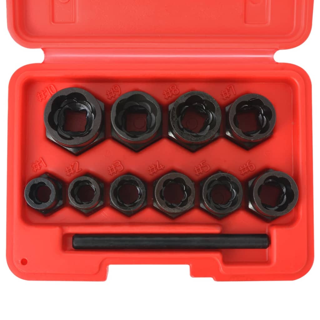 Kit D'extracteur De Boulons/D'écrous Endommagés Acier 11 Pcs