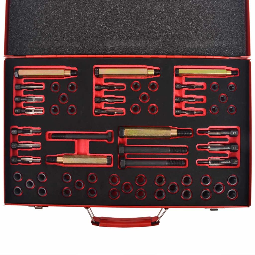 Kit Réparation Filetage Bougie Préchauffage 63Pcs M8 M9 M10 M12