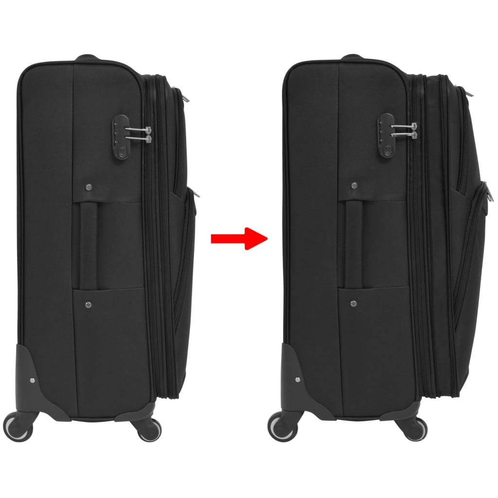 Ensemble De Valises Souples 3 Pcs