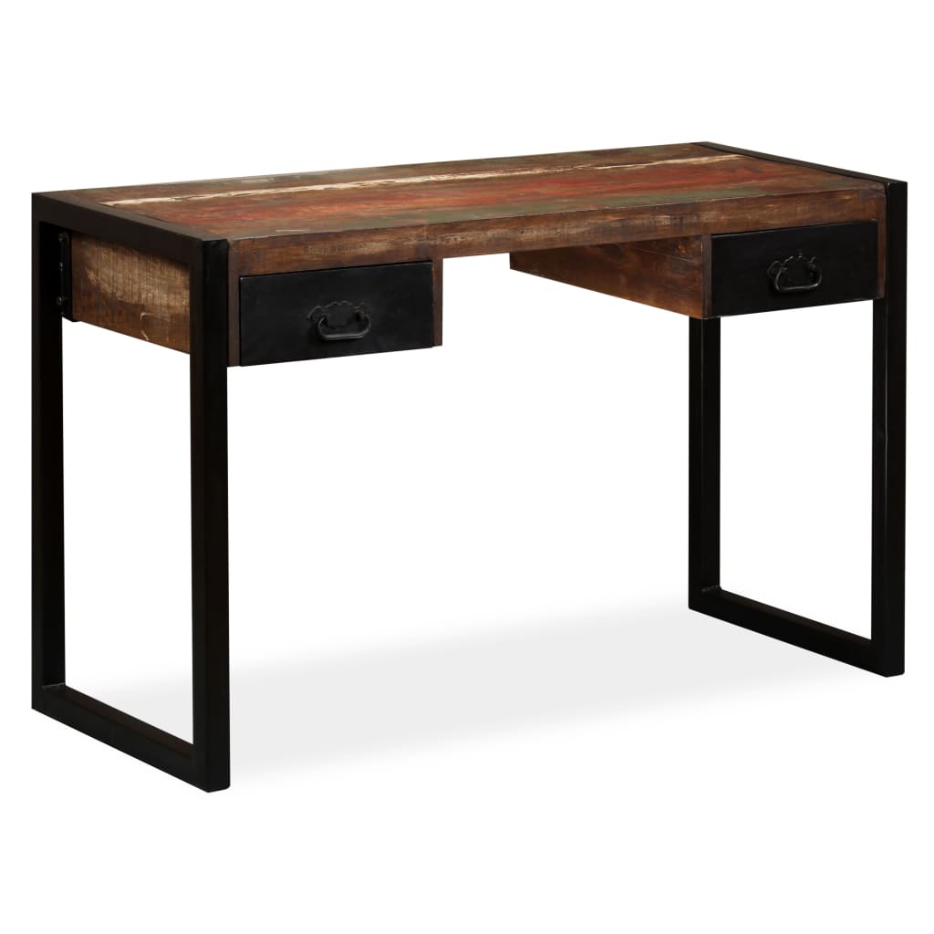 Bureau Avec 2 Tiroirs Bois Solide De Manguier