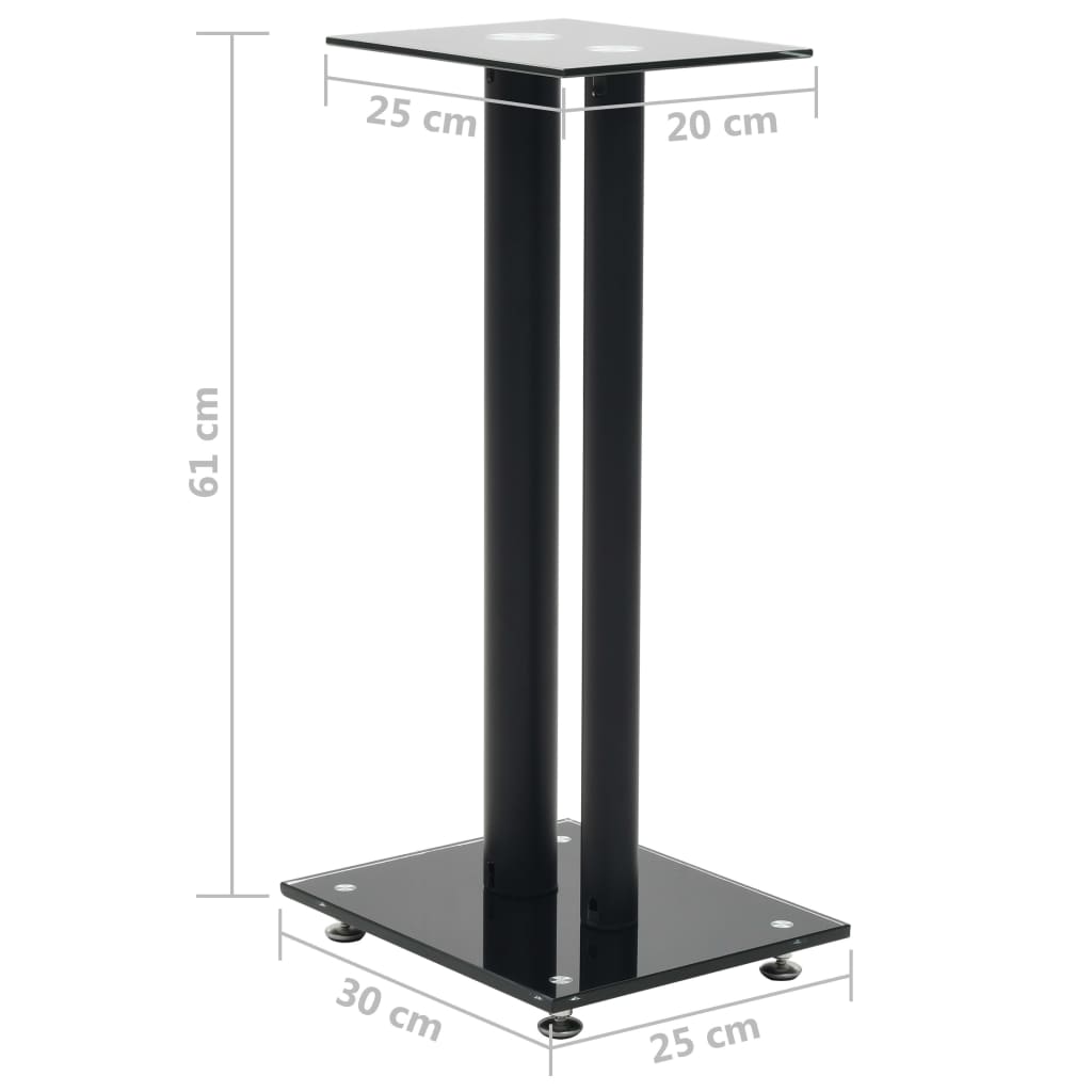 Support Haut-Parleur 2Pc Verre Trempé Design 2 Colonnes