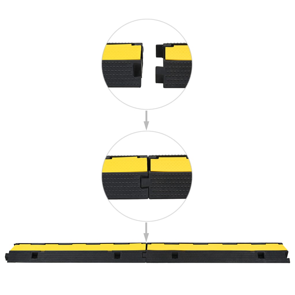 Rampe De Protection De Câble 1 Canal Caoutchouc 100Cm