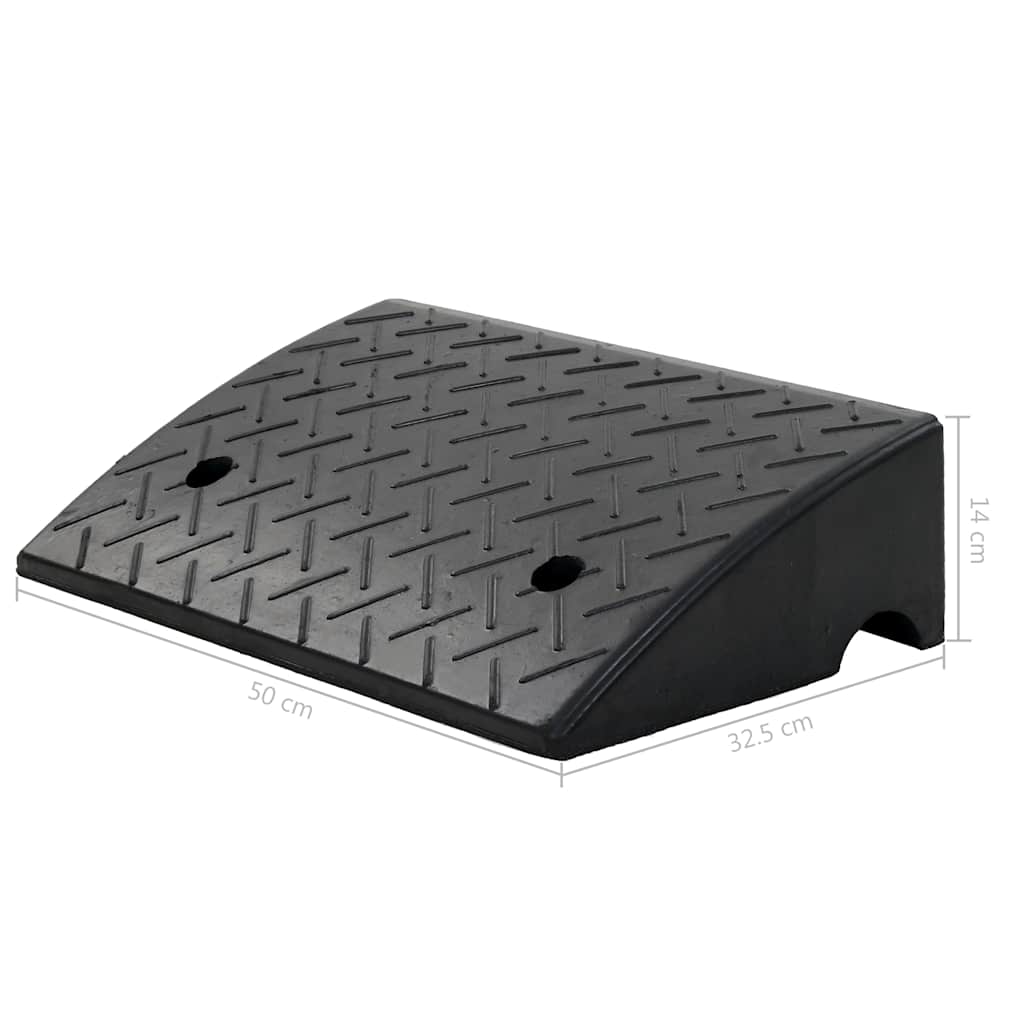 Rampe De Bordure De Trottoir Caoutchouc 50X32,5X14 Cm