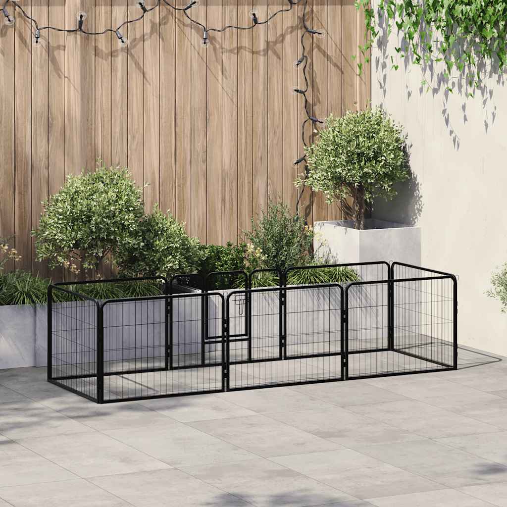 Parc Pour Chiens Acier Noir