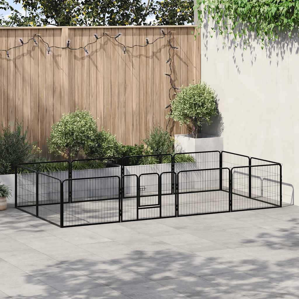 Parc Pour Chiens Acier Noir
