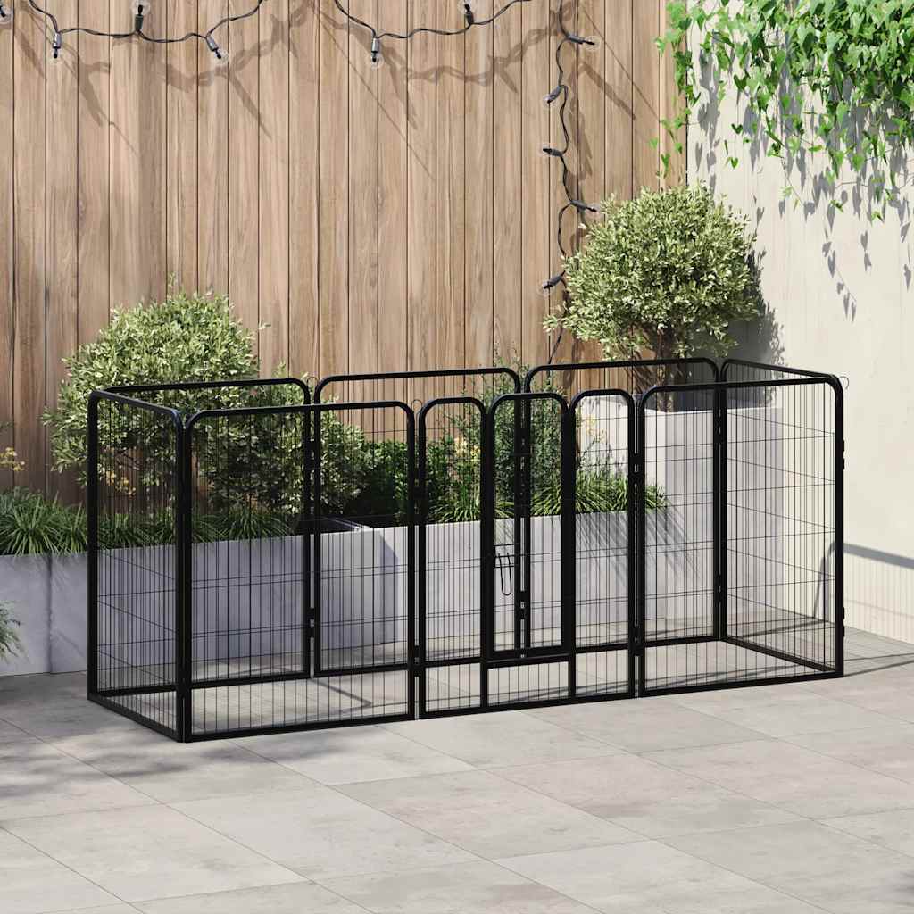 Parc Pour Chiens Acier Noir