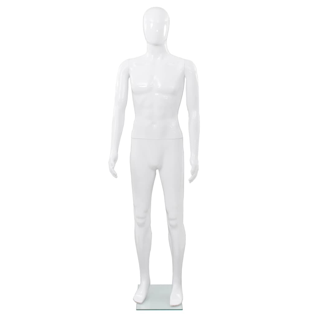 Mannequin Homme Corps Complet Base Verre Brillant 185 Cm