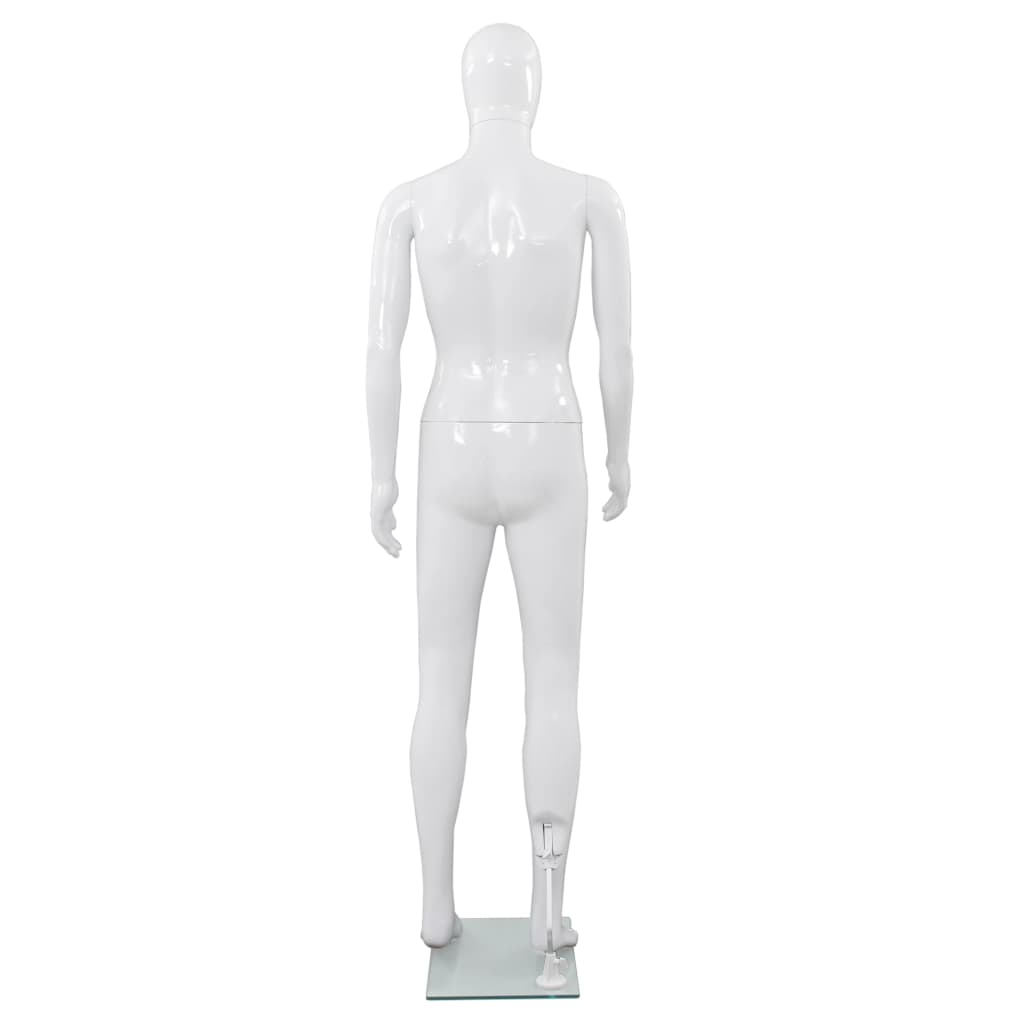 Mannequin Homme Corps Complet Base Verre Brillant 185 Cm