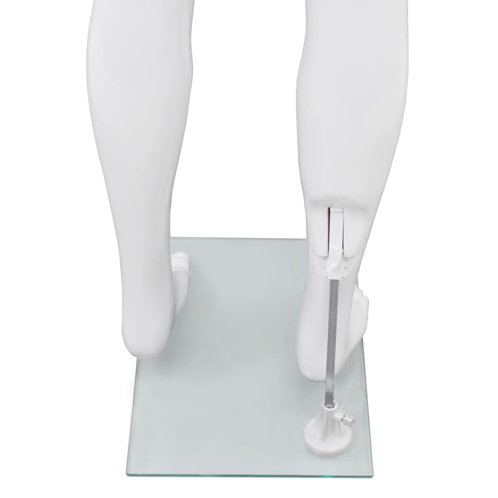 Mannequin Homme Corps Complet Base Verre Brillant 185 Cm