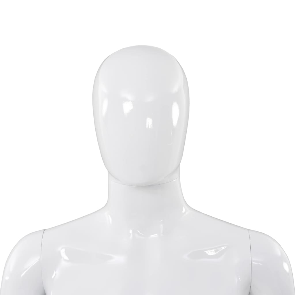 Mannequin Homme Corps Complet Base Verre Brillant 185 Cm