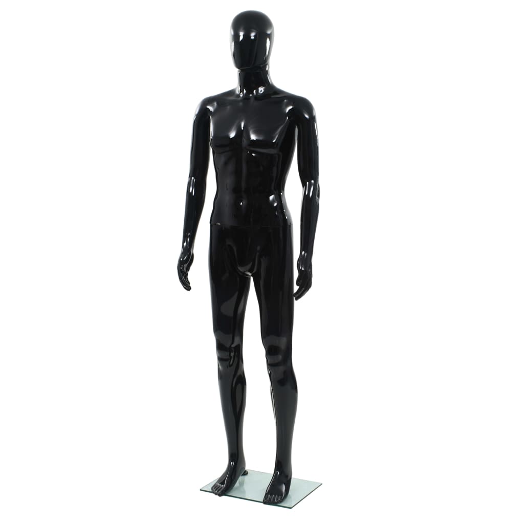 Mannequin Homme Corps Complet Base Verre Brillant 185 Cm