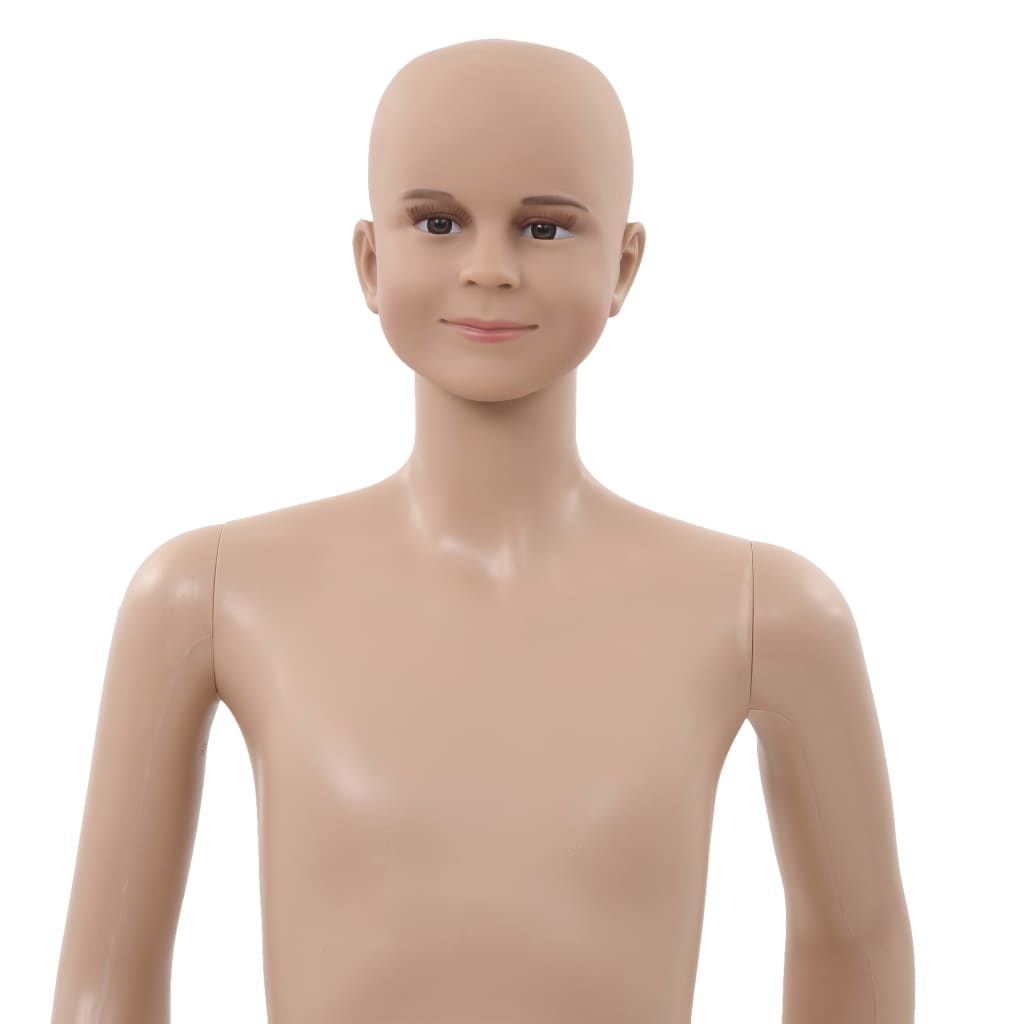 Mannequin Enfant Corps Complet Avec Base Verre Beige 140 Cm