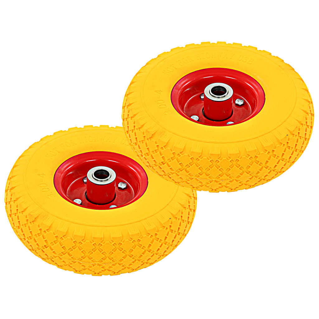 Roues De Diable 4 Pcs Pu Solide 3.00-4 (245X82)