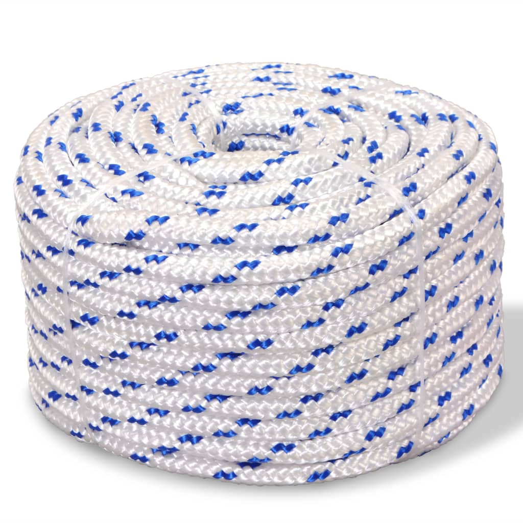 Corde De Bateau Polypropylène Blanc Blanc Et Bleu