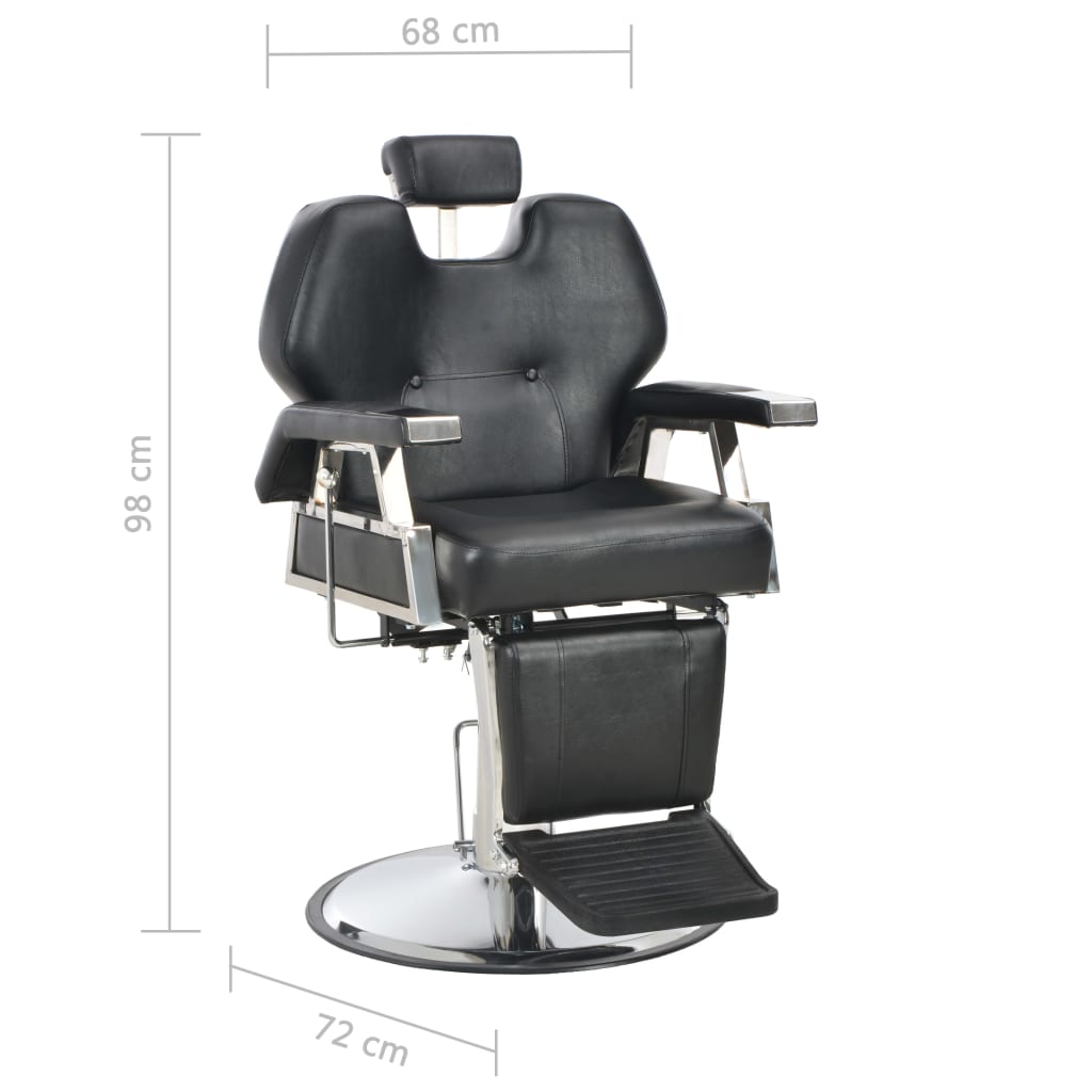 Chaise De Barbier Noir 72X68X98 Cm Similicuir