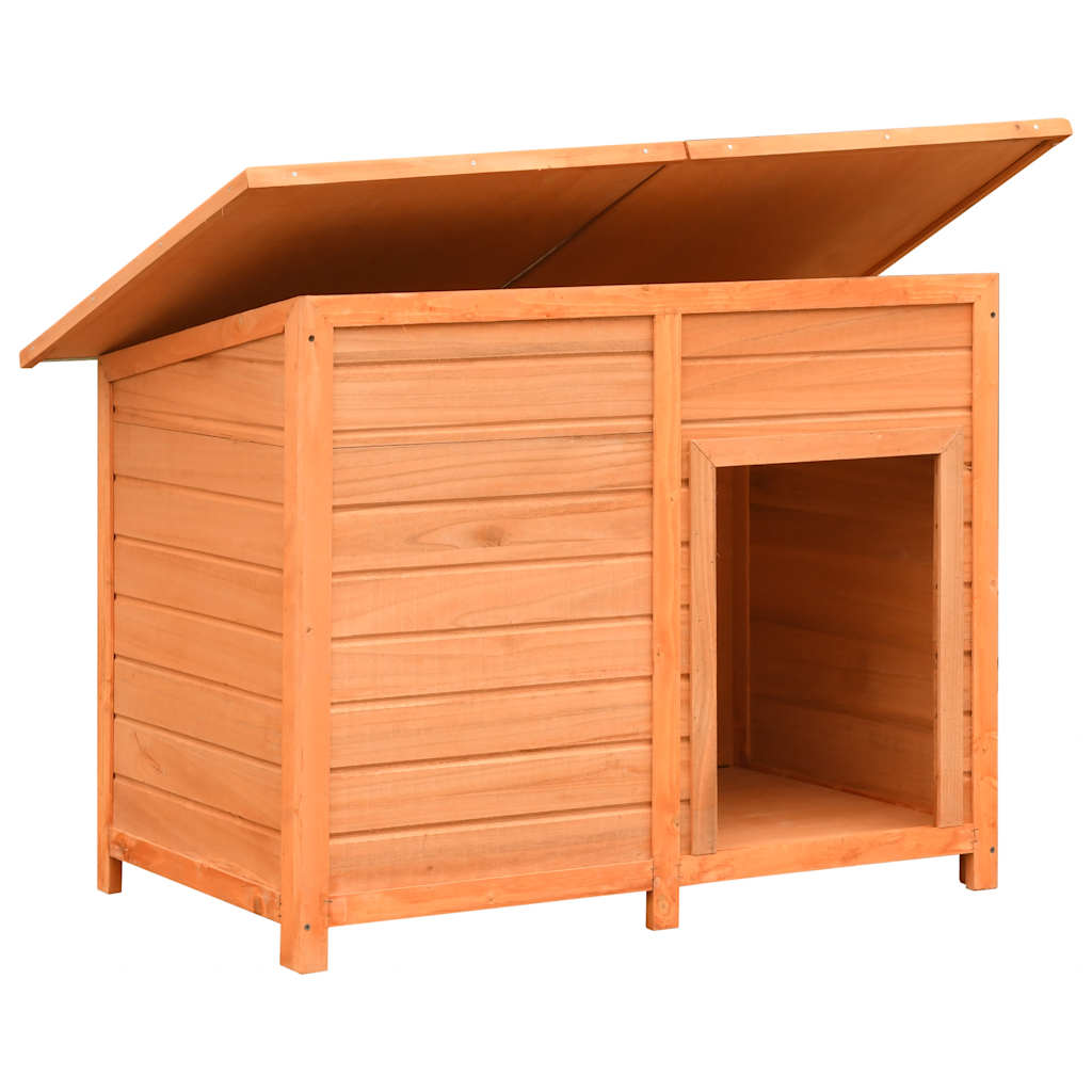 Niche Pour Chiens Bois De Pin Et De Sapin Solide 120X77X86 Cm