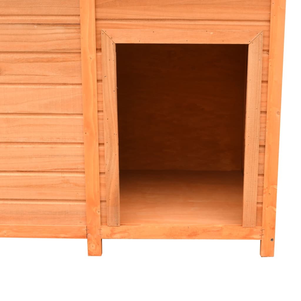 Niche Pour Chiens Bois De Pin Et De Sapin Solide 120X77X86 Cm