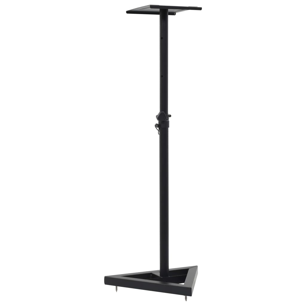Supports De Haut-Parleur De Moniteur De Studio 2 Pcs Noir Acier
