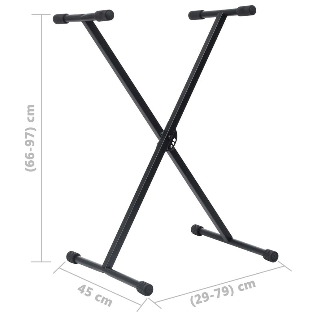 Ensemble De Support De Clavier Et De Tabouret Noir