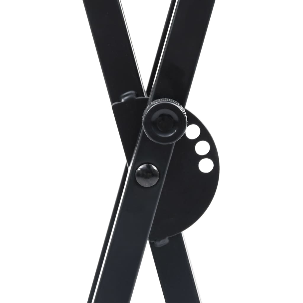 Kit De Support De Clavier À Empattement Double Et Tabouret Noir