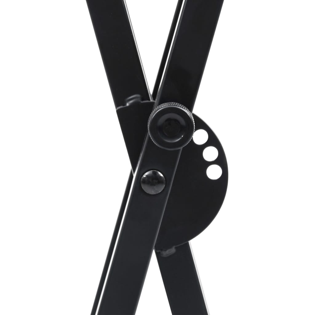 Kit De Support De Clavier À Empattement Double Et Tabouret Noir