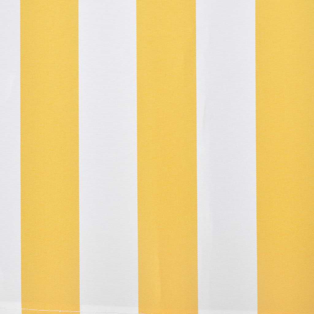 Auvent Pliable Motorisé Jaune/Blanc Jaune Et Blanc