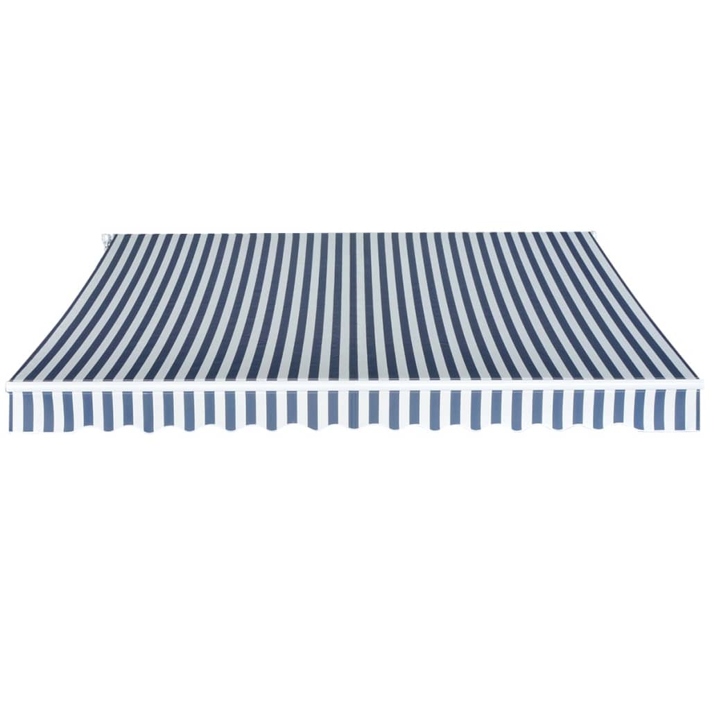 Auvent Pliable Manuel Bleu/Blanc Bleu Et Blanc