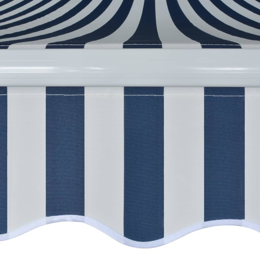 Auvent Pliable Manuel Bleu/Blanc Bleu Et Blanc