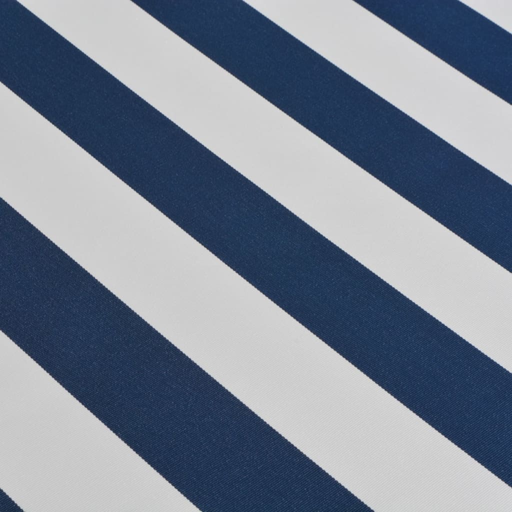 Auvent Pliable Manuel Bleu/Blanc Bleu Et Blanc