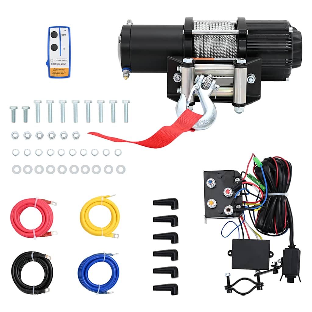 Treuil Électrique 12 V 4500 Lbs 2040 Kg Avec Télécommande