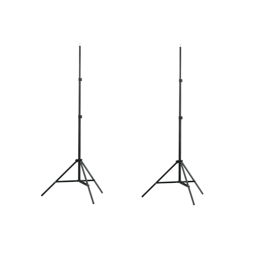 Supports De Lumière 2 Pcs Hauteur 78-210 Cm
