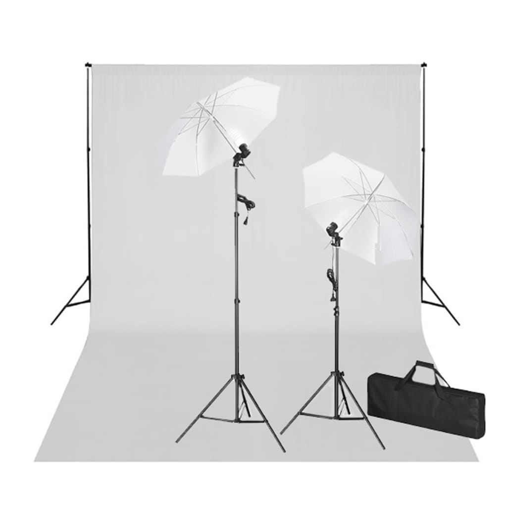 Kit De Studio Et Toile De Fond E 600 X 300 Cm Et Lumières