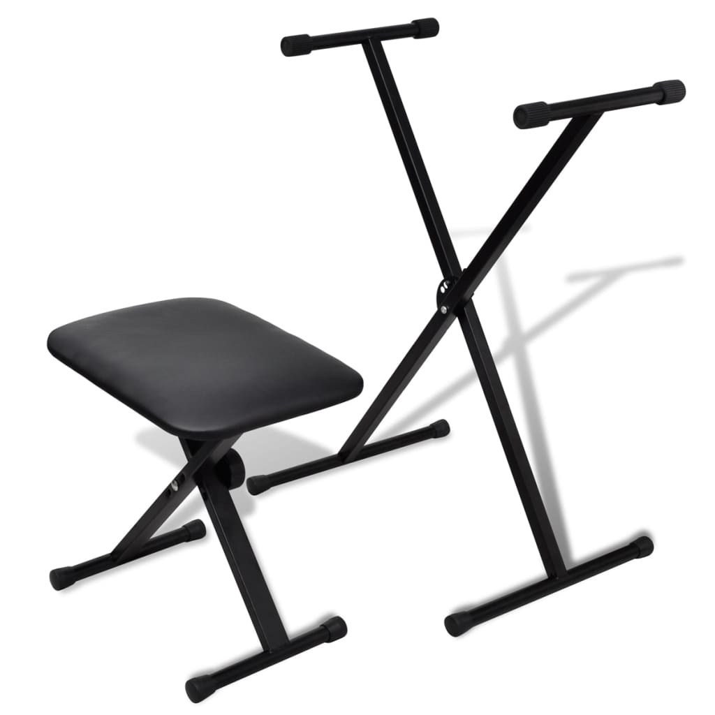 Ensemble De Tabouret Et Support Réglable De Piano