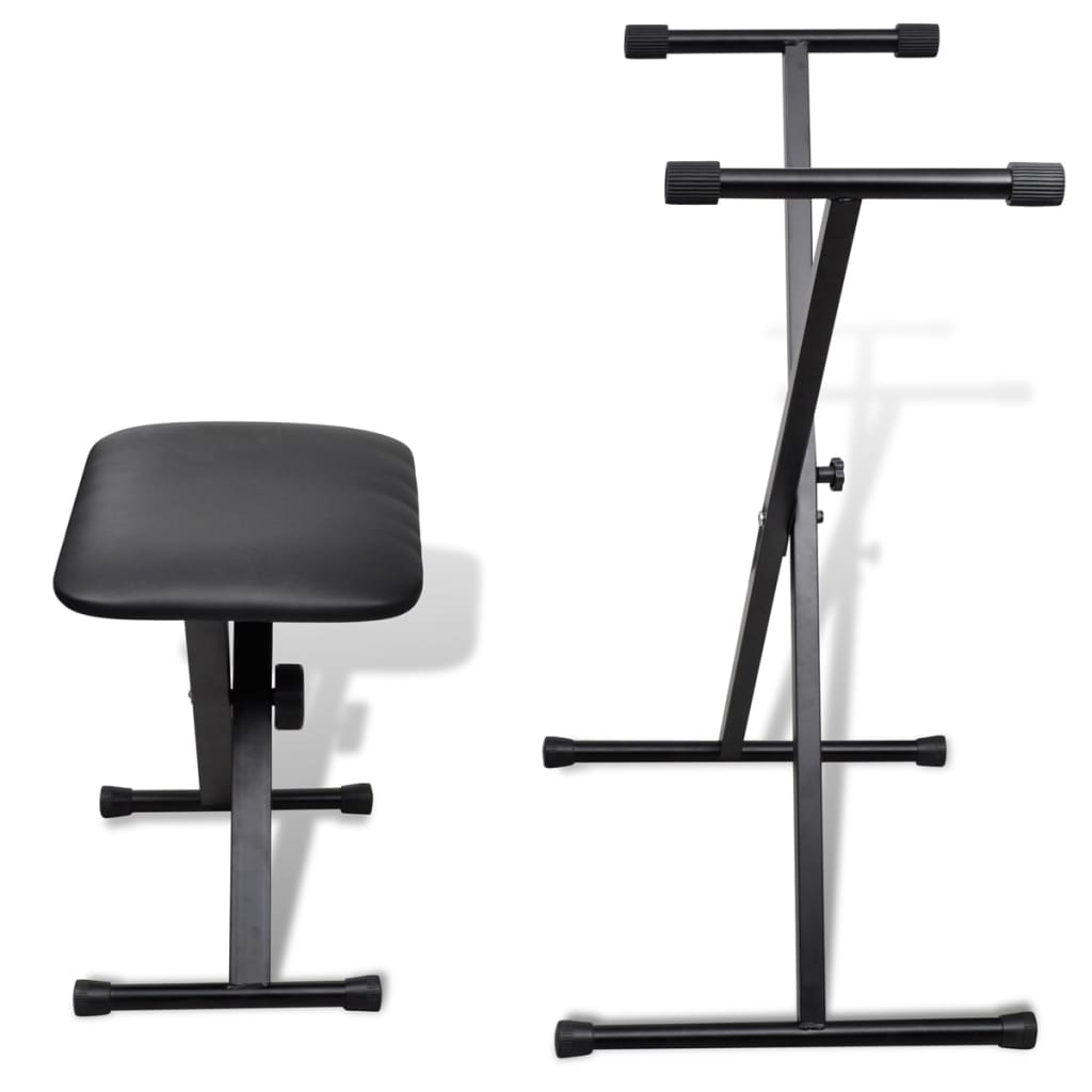 Ensemble De Tabouret Et Support Réglable De Piano