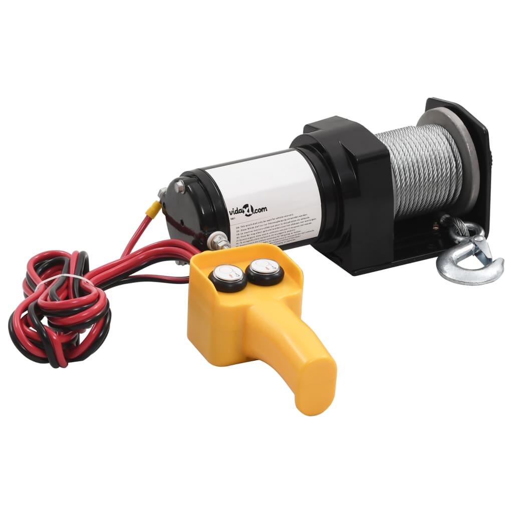 Treuil Électrique 12 V 907 Kg Télécommande Filaire