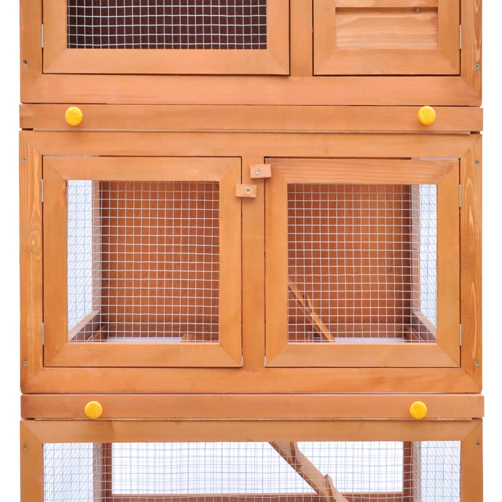 Clapier D'extérieur Enclos Pour Petits Animaux 3 Niveaux Bois