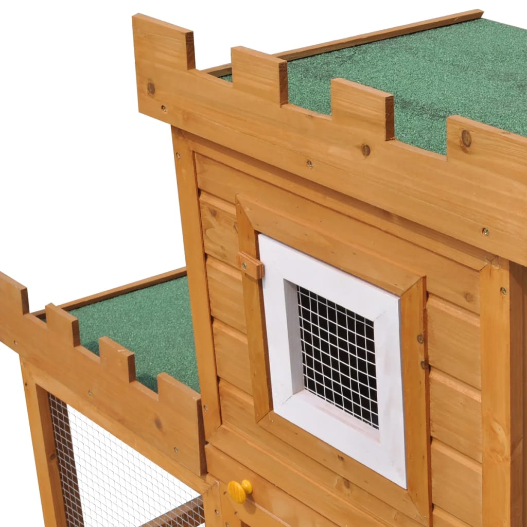 Clapier Large D'extérieur Avec 1 Seule Maison