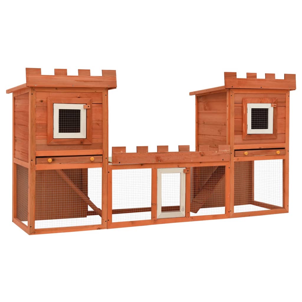 Clapier Large D'extérieur Avec Maison Double