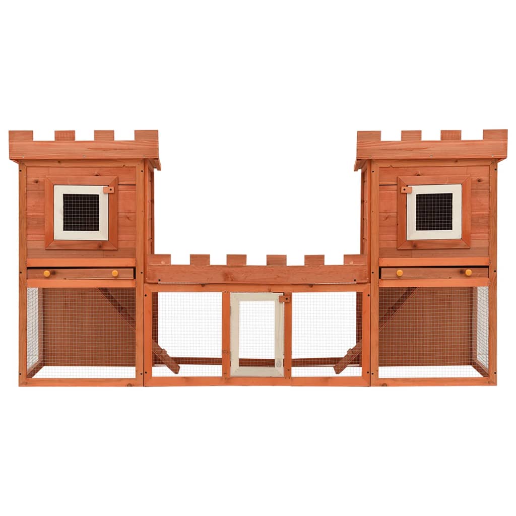 Clapier Large D'extérieur Avec Maison Double