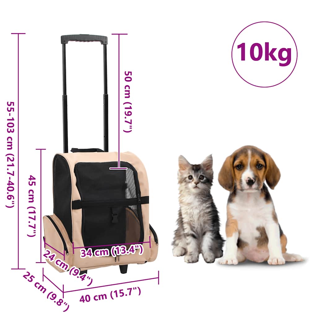 Chariot Polyvalent Pliable Pour Animaux De Compagnie