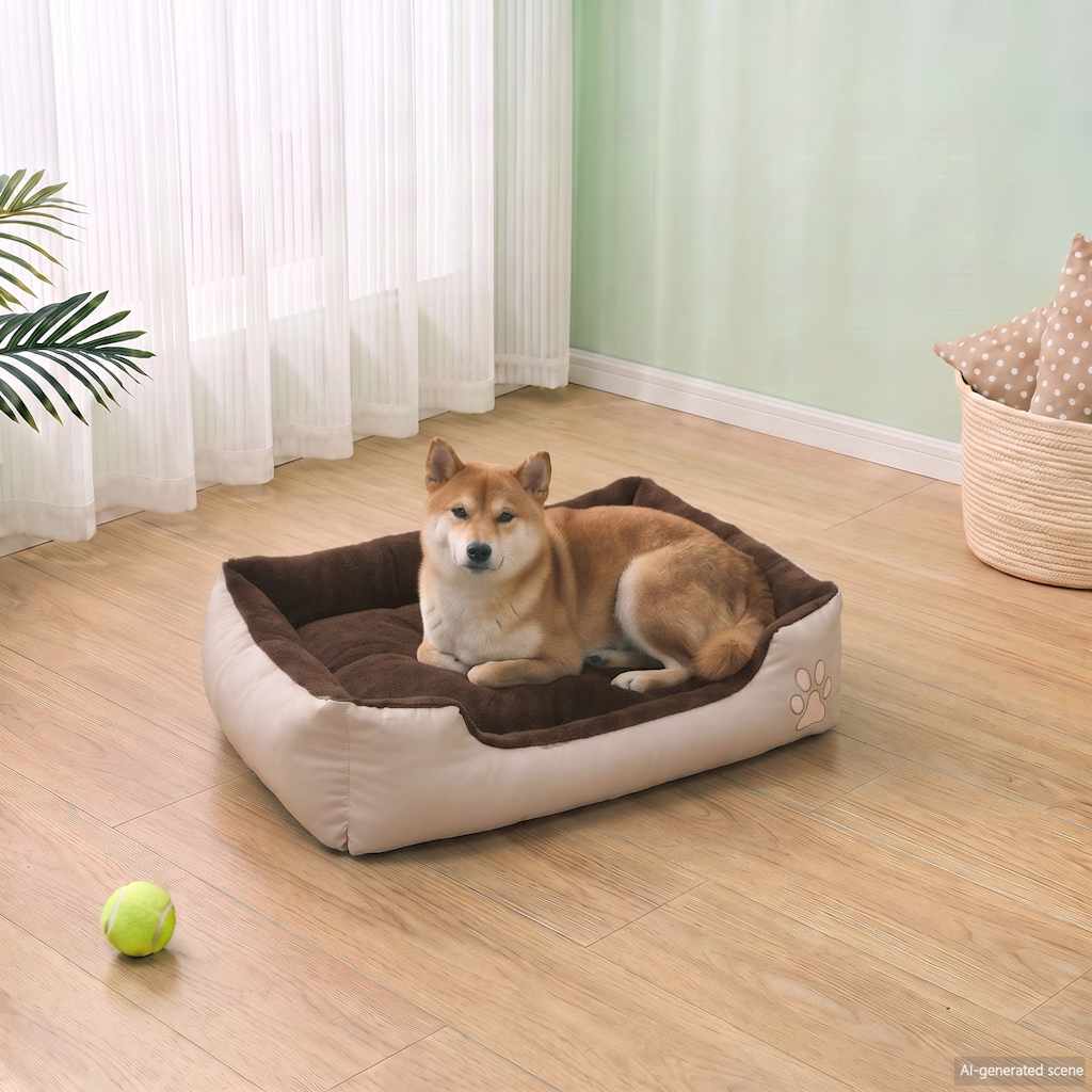 Lit Pour Chiens Beige Et