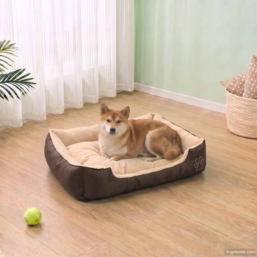 Lit Pour Chiens Beige Et
